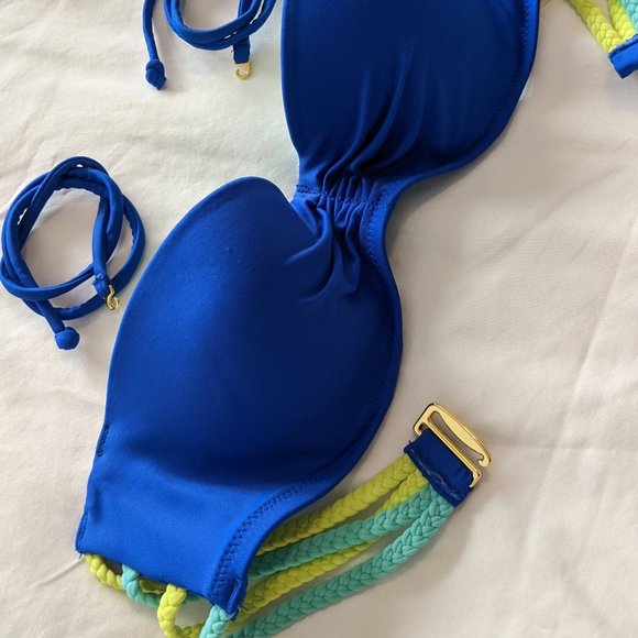 VS Blue Strappy Bikini Top 32B - Picture 1 of 13